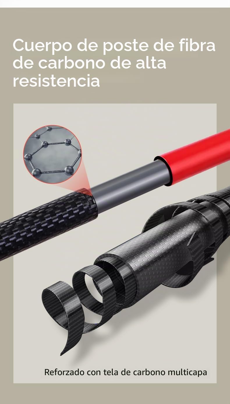 Bastones de trekking plegables, AONIJIE, Canbo fibra ligera bastones de senderismo, para correr bastones con mango absorbente, enviar par