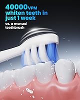 Vista 2 de Onlyone Sonic Electric Toothbrush for Adults, Rechargeable Ultrasonic Electric Toothbrush with 8 Brush Heads, Travel Case, Charging Base & Wireless