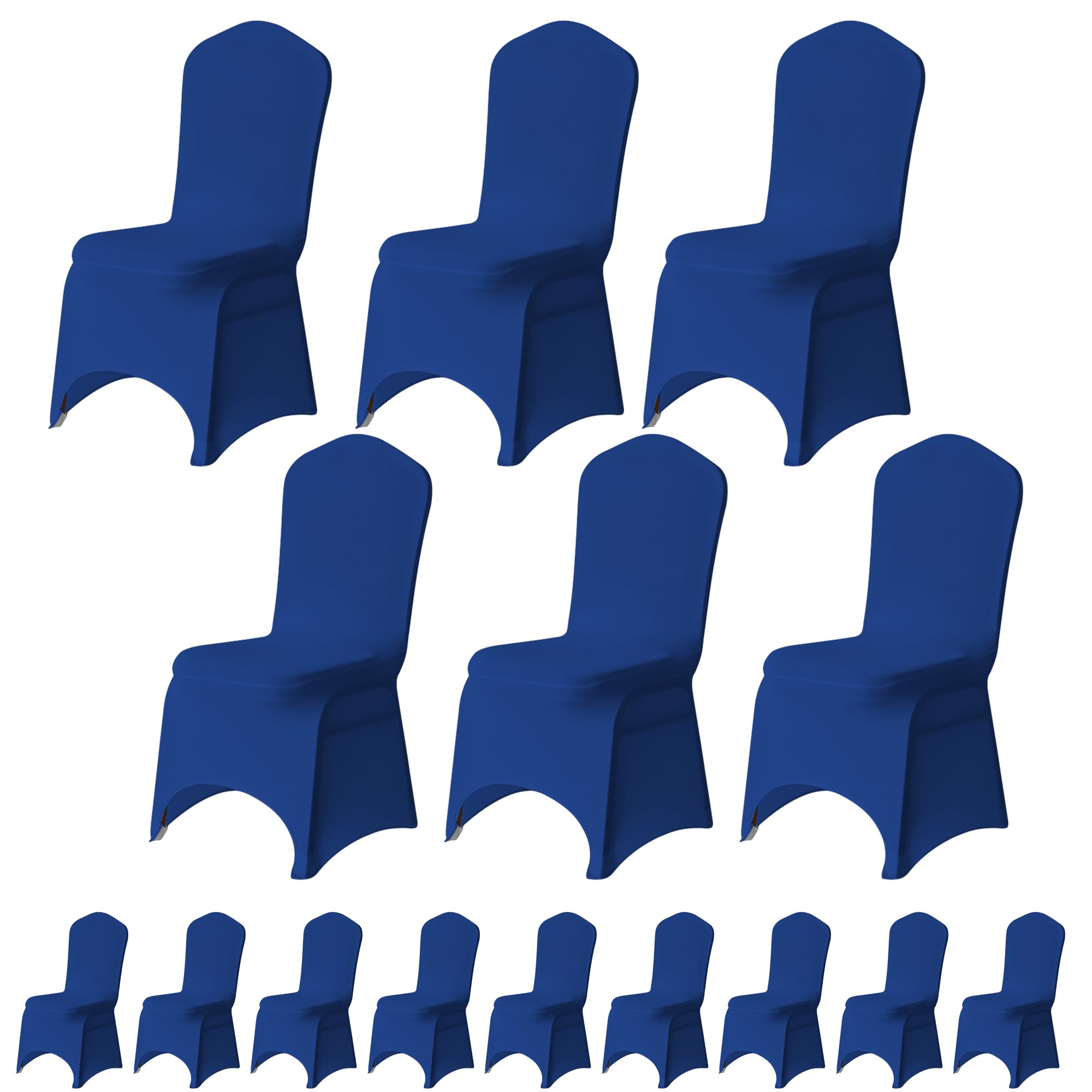 Trimming Shop 40pcs Royal Blue Wedding Chair Covers Stretch Slipcovers — image 1