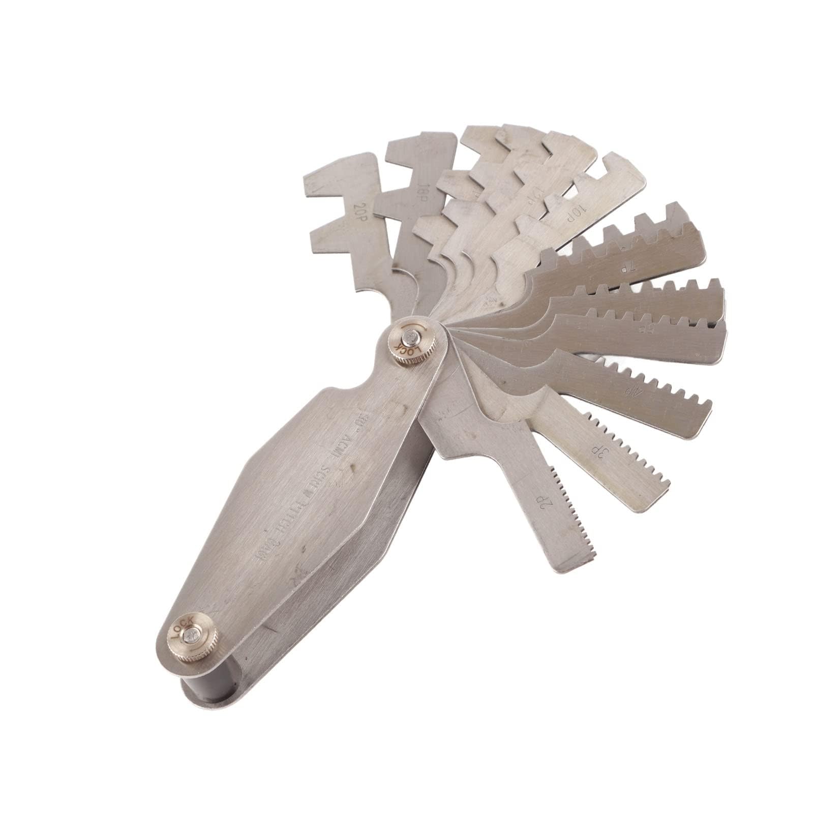 Calibro per Filettatura Whitworth Calibro per Filettatura a T Calibro per Filettatura a Vite Filetti Pitch Gauge (Modello di filettatura a T 30 gradi)