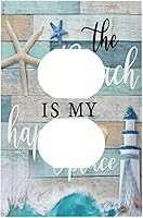 Vista 61 de William Morris Floral Boho Azul Medianoche Azul Bohemio Flor 1 Banda Dúplex Cubierta de Salida Decorativa Receptáculo Único Interruptor Eléctrico