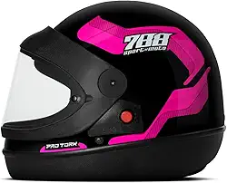 CAPACETE FECHADO PRO TORK SPORT MOTO 788 PRETO - ROSA TAM. 56