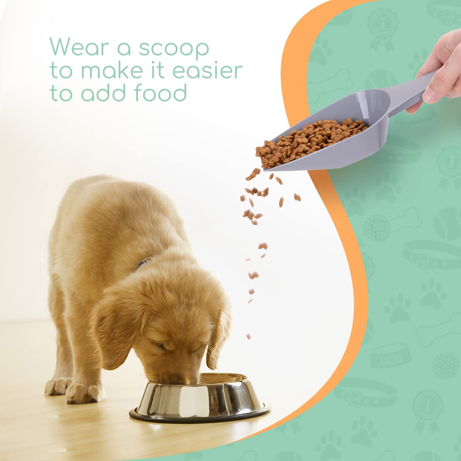 Nobleza - 2 Piezas Contenedor de Comida para Mascotas 20L, Mascotas Caja de Alimentos con Ruedas Contenedor, Tapa abatible, hermética, Transparente, Ruedas y Pala, para Comida para Perros y Gatos