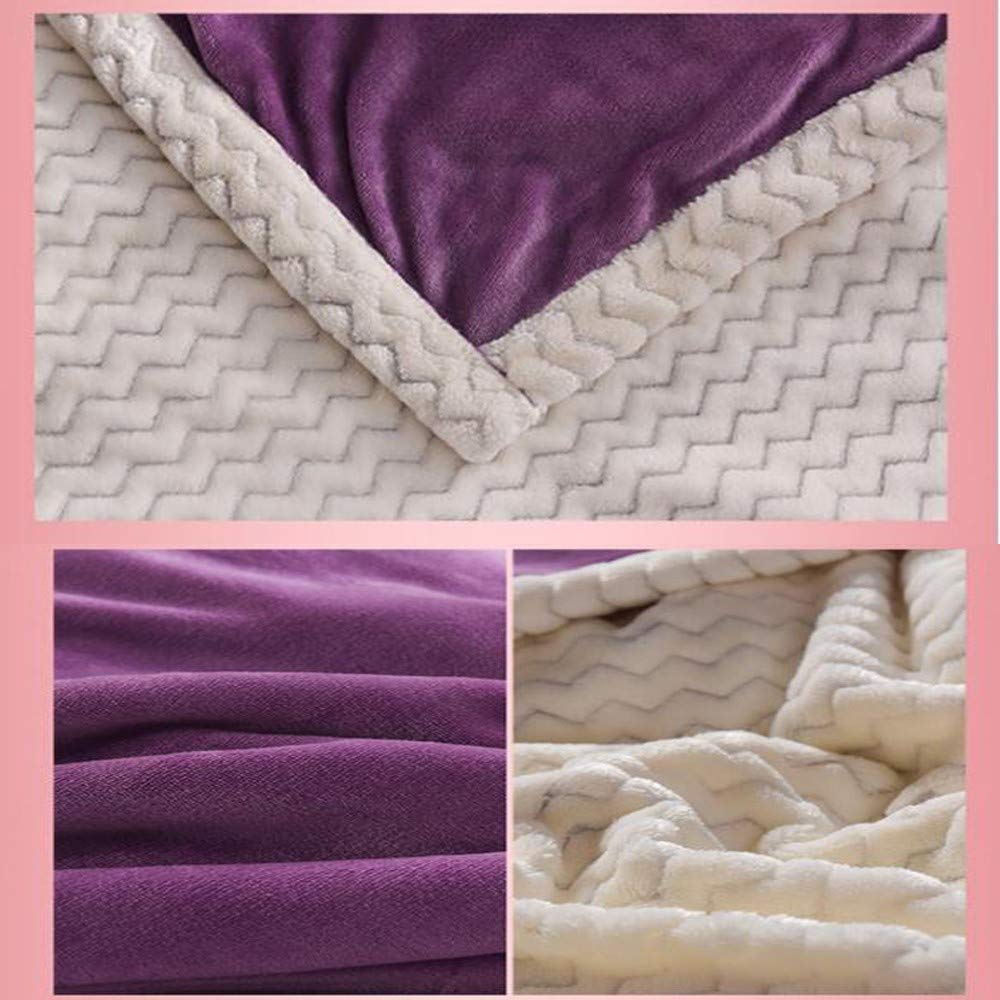 Manta de Sofá Tacto Aterciopelado, Reversible de Franela/Sherpa, Suave, Transpirable, Ligera, Ecológica y de Fácil Cuidado para Cama Sofá