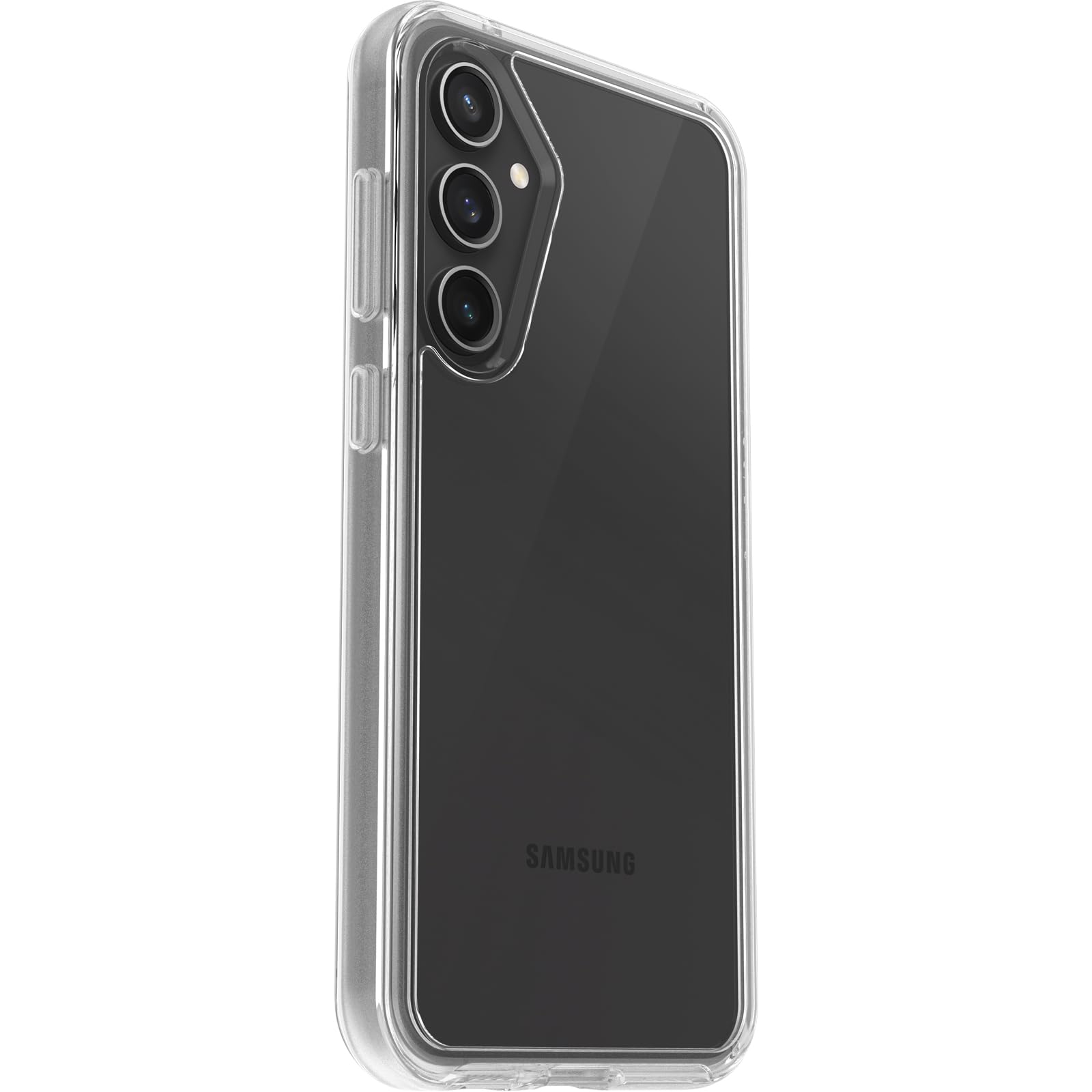OtterBox Simmetry Clear Case per Samsung Galaxy S23 FE, custodia protettiva sottile antiurto, testata per resistere a 3 volte il numero di cadute secondo gli standard militari, Trasparente