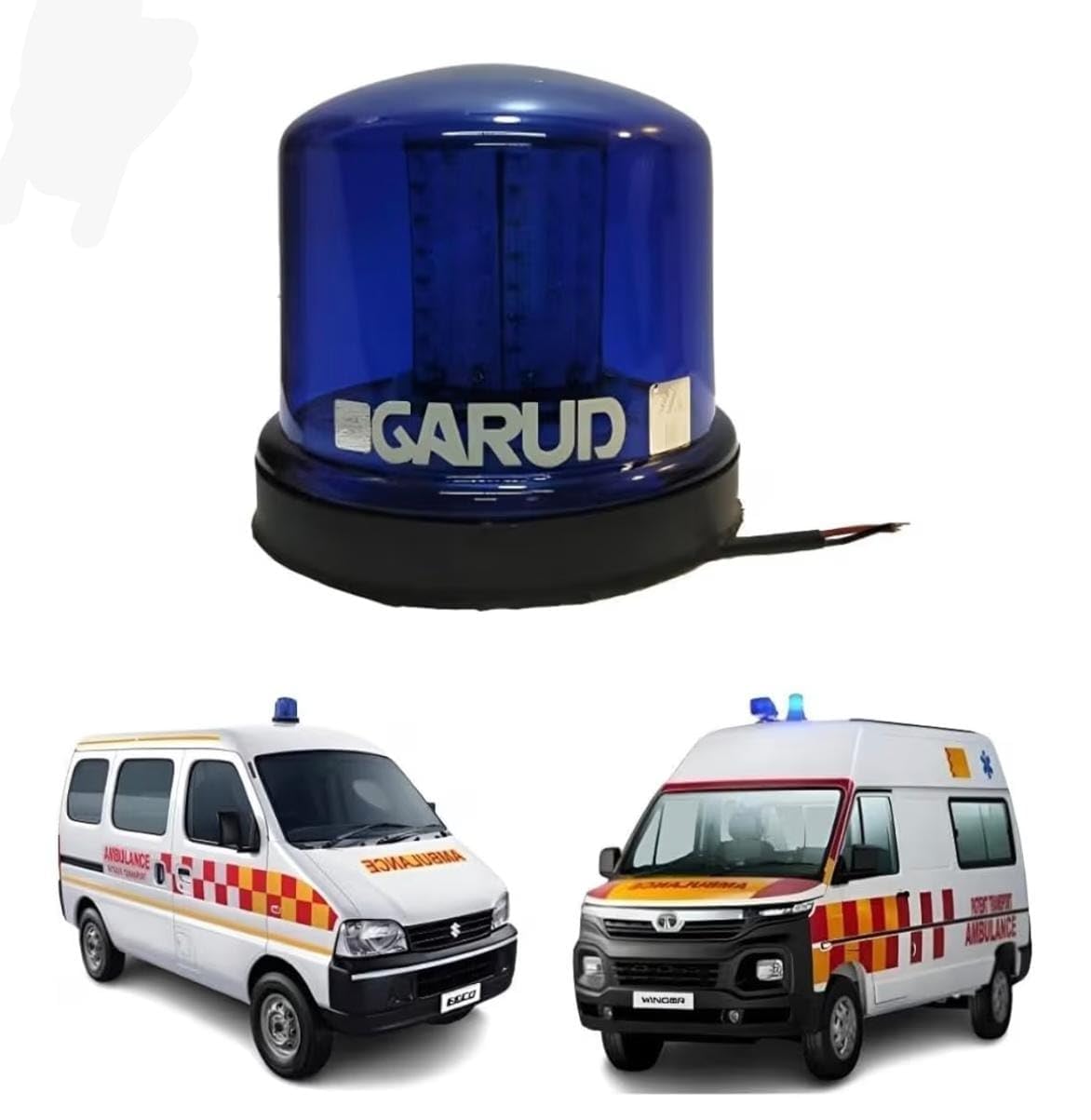 Blue Colour Ambulance Light Bolt Mount - LED Light Type 12V 6 Inch Base for all Ambulance Vehicle-image-25