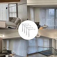 Vista 5 de 4 clips de cenefa de 3.5 pulgadas, soporte de instalación oculto para ciegas verticales transparentes con cenefa integrada para montaje exterior. El
