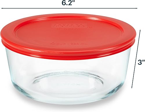 Miniatura 2 de Pyrex Simply Store - Recipiente de cristal para almacenamiento de alimentos, tapas de plástico sin BPA y no tóxicas de ajuste perfecto, apto para