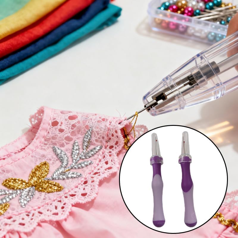 3Pcs Seam Ripper,Stitch Remover Tool with Protective Cap for Sewing, Embroidery, Knitting and Cross Stitching (Purple)