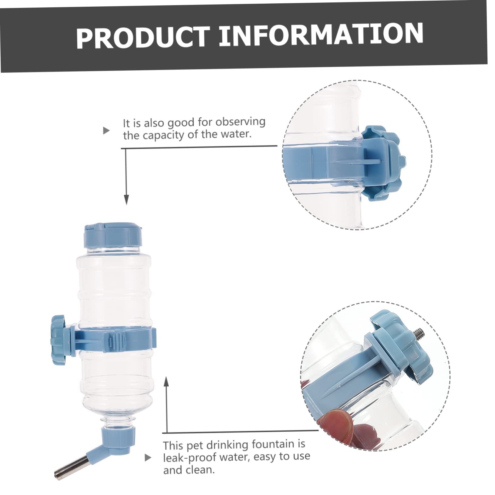 BESPORTBLE 2pezzi Dispenser Per Bevitore Per Conigli e Criceti Facile Perdite Design Corretta Idratazione