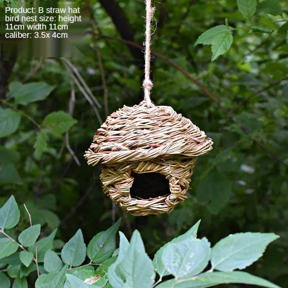 Amazon.com: ZG Bird Cage Grass Woven Bird Nest Bird House