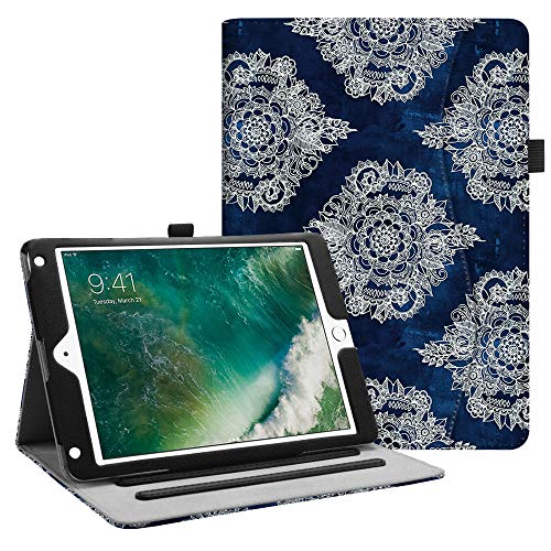 Fintie Case for iPad 9.7 2018 2017 / iPad Air 2 / iPad Air - [Corner Protection] Multi-Angle Viewing Folio Cover w/Pocket, Auto Wake/Sleep for iPad 6th / 5th Gen, iPad Air 1/2, Indigo Dreams