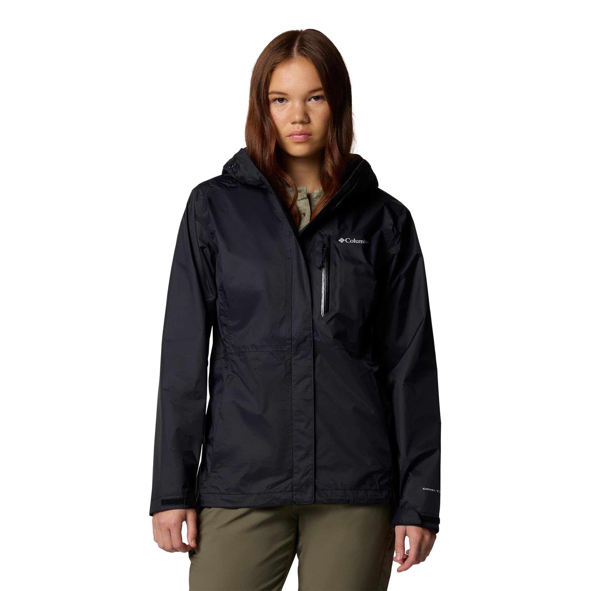 Columbia Pouring Adventure Jacket, Veste De Pluie Imperméable Femme, Black, Taille M