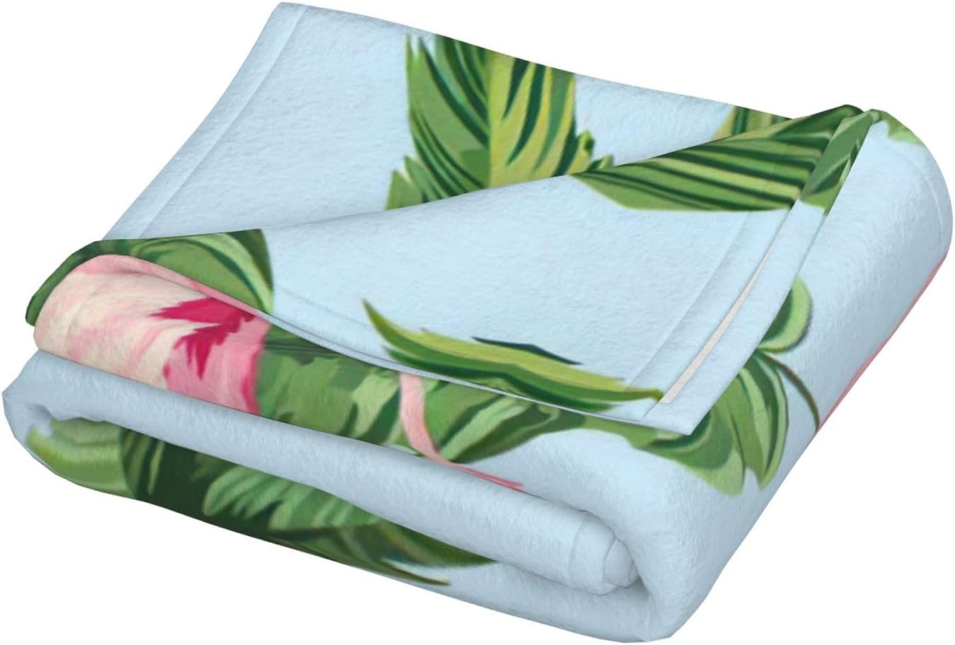 Tropical Flamingos Print Cozy Soft Blankets Warm 50x60 in Lightweight Blanket for Camping Travel