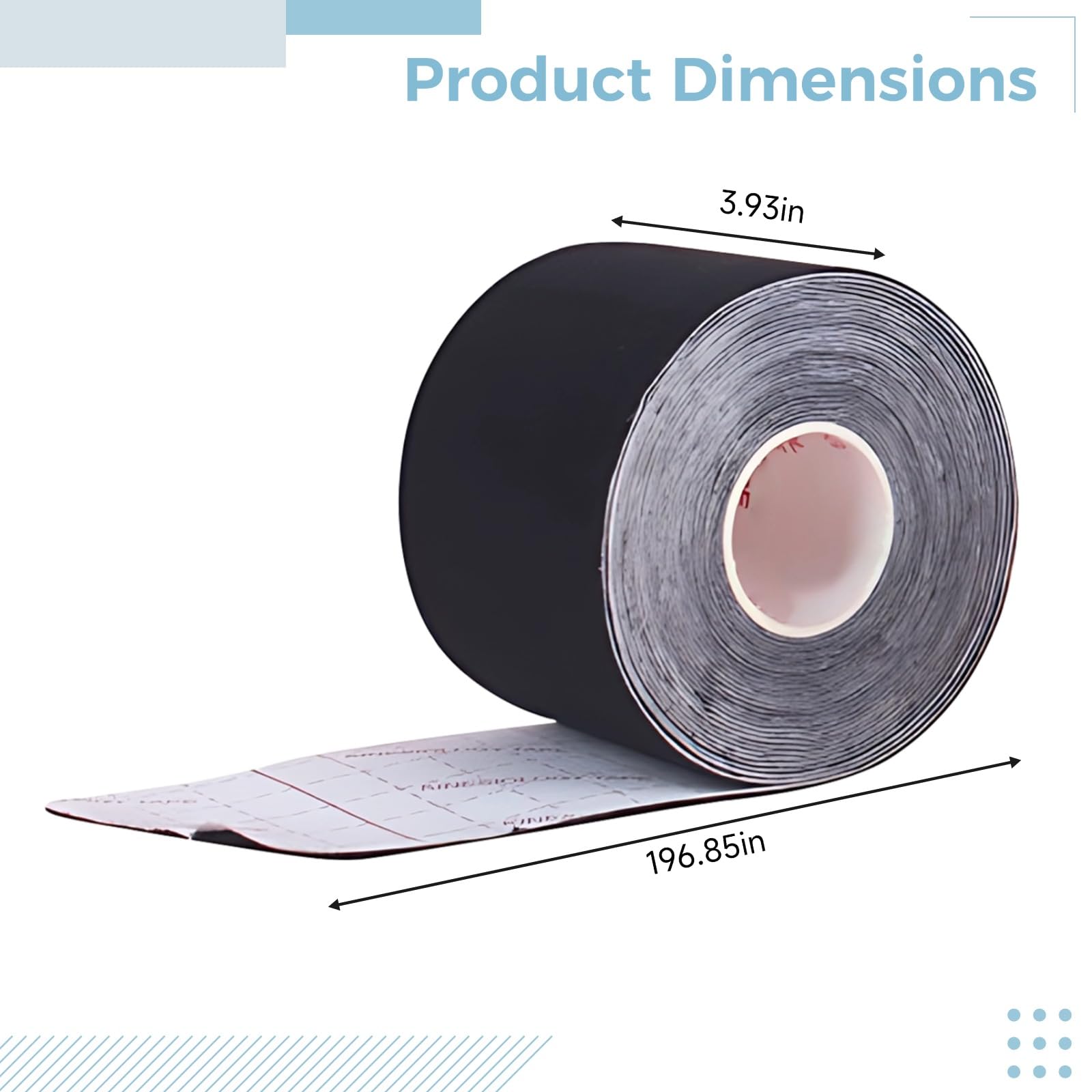 Generisch 2 Stk. Tummy Tape für Bauch und Taille, Waist Wrap für Damen, Body Shaping und Brust-Lift Tape, hautfreundlicher Bio-Kleber, 10 cm x 5 m, schwarz