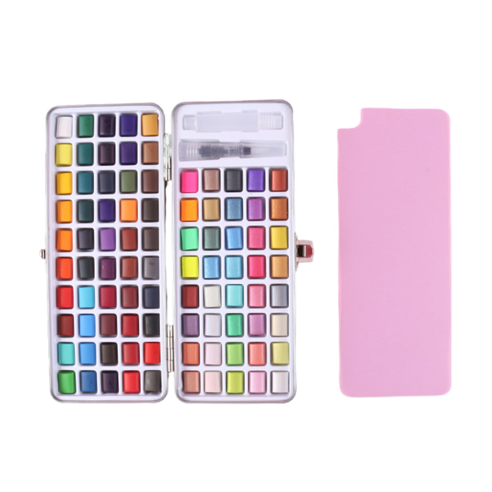 Malsse 90 Colors 50/72/90/100 Colors Watercolor Paint For Artists Glittering Solid Watercolor Paint Set Easy To Use Pearlescent Pigment