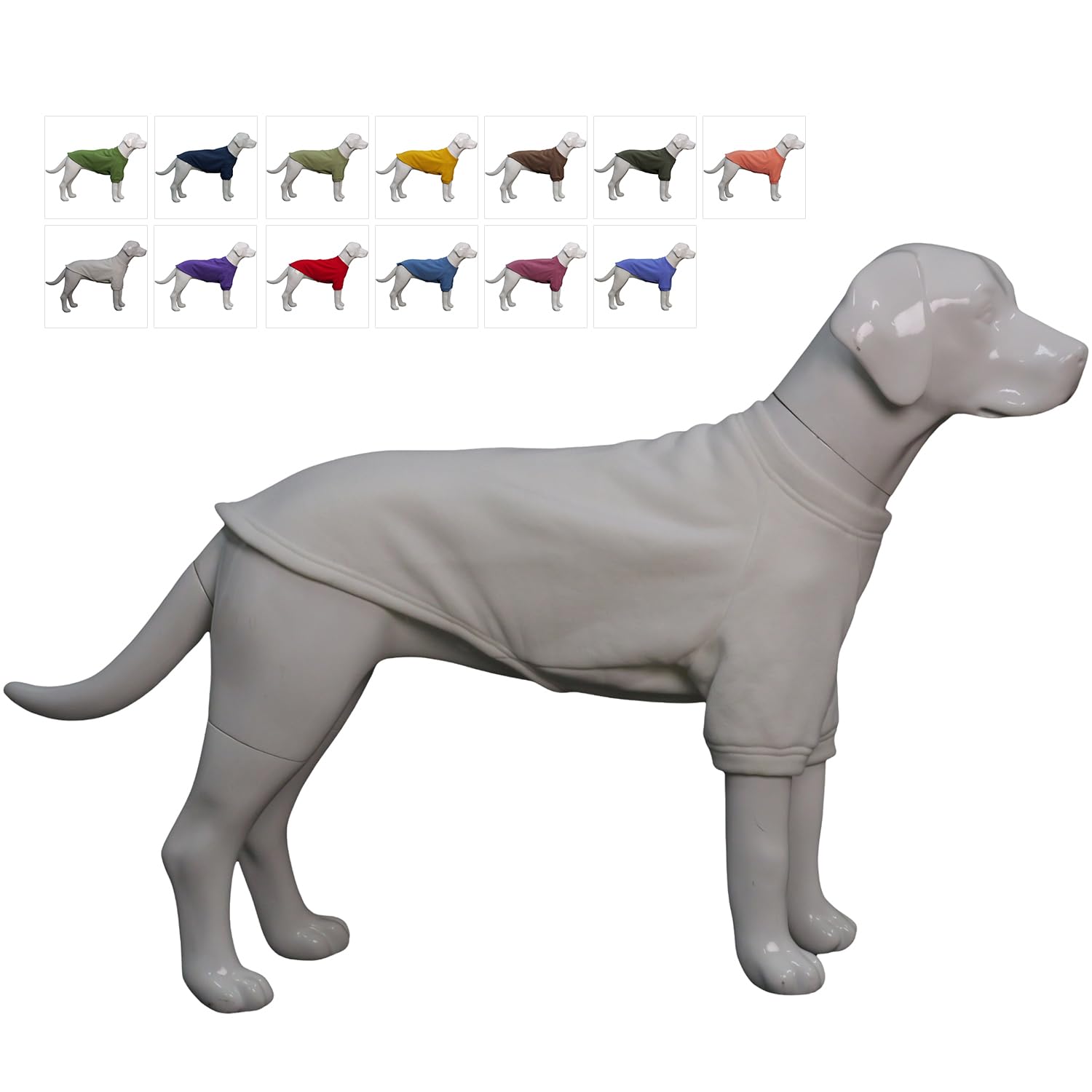 Lovelonglong Sweatshirt Cold Weather Pullover Autumn and Winter T-Shirts for Small Medium Large Size Dogs Off-White 2XL