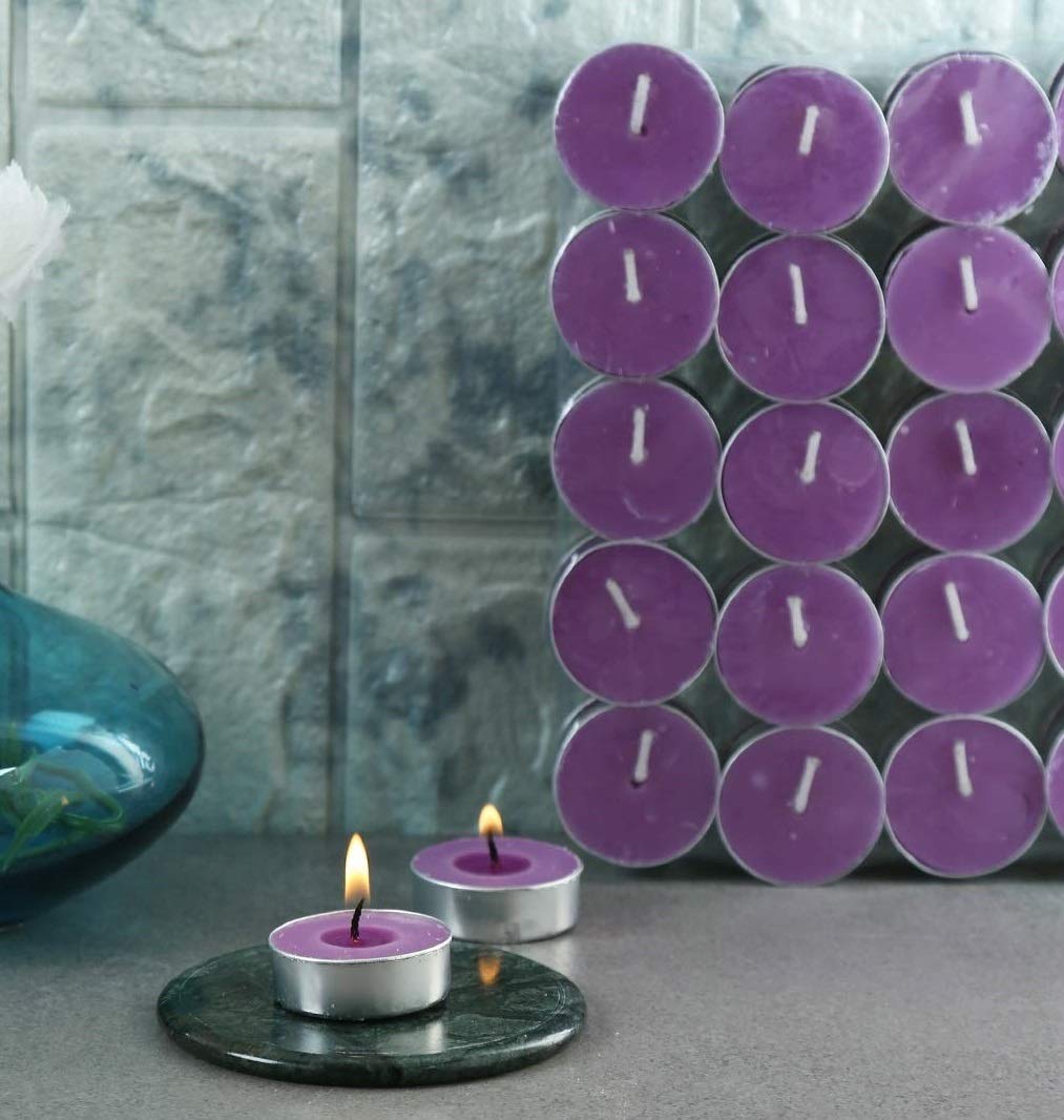 Tea Light Scented Candle romantic birthday Valentine Wedding candle (Lavender, 40 Candle)