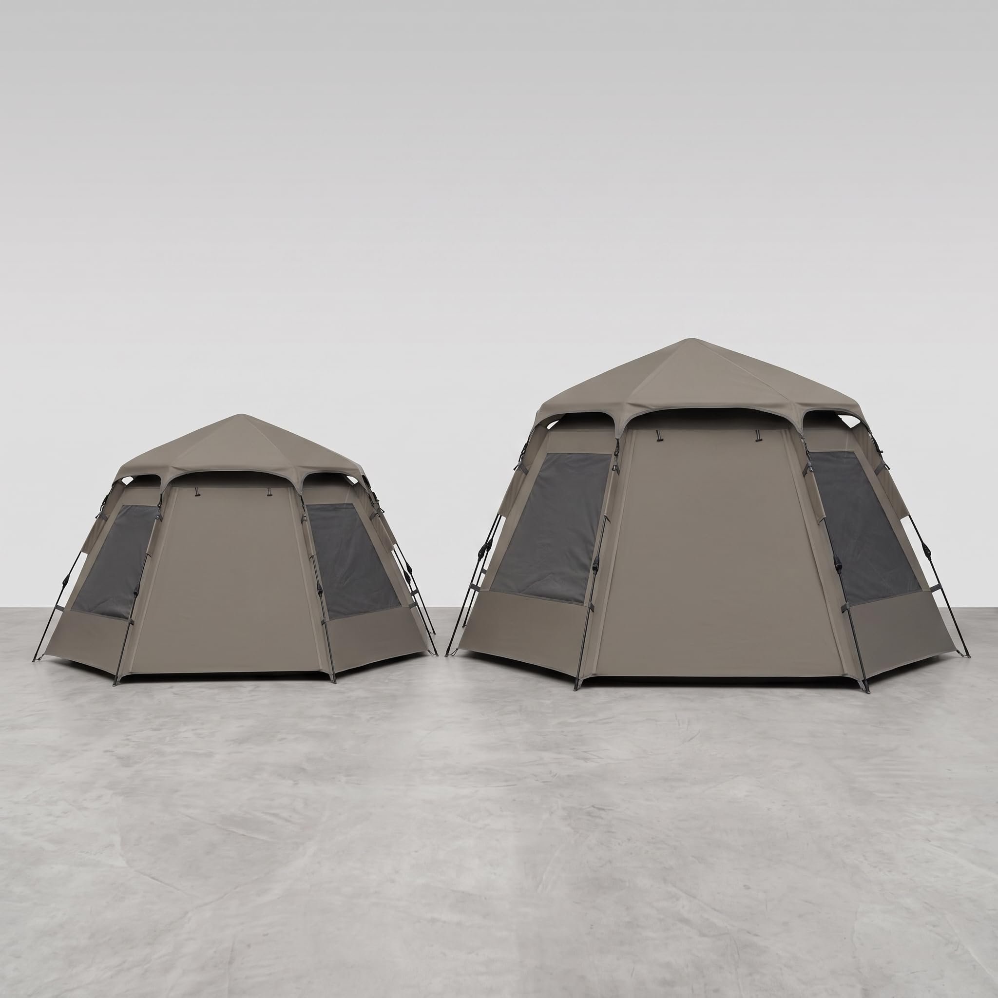 Camping Zelt, Zelt wasserdicht, Automatisches Zelt für 2, 3, 4 oder 6 Personen, Hexagonal, Zelt + Feuchtigkeitsmatte, Groß
