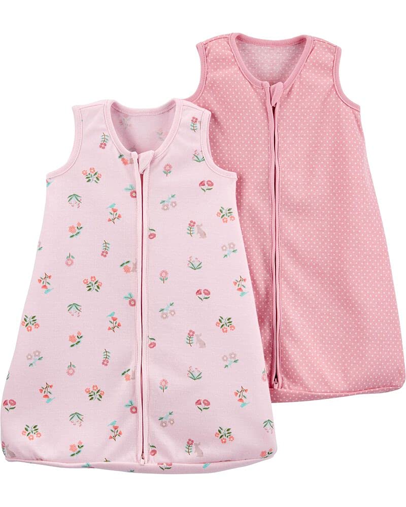 Carter's Unisex Baby Schlafsack, Baumwolle, Blumenmuster, Größe S, Rosa