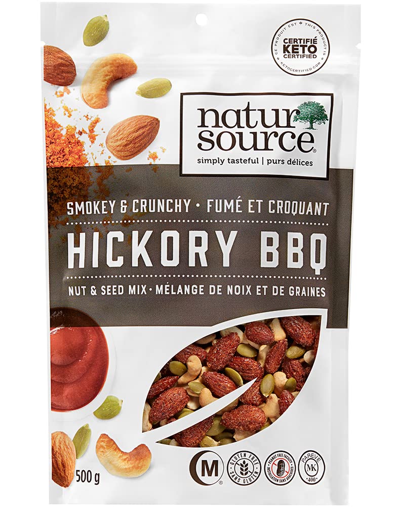 naturSource Nut Mix Gourmet Selection Smokey Praline Almonds, Made in Canada Value Size Re-Sealable Pack - 3