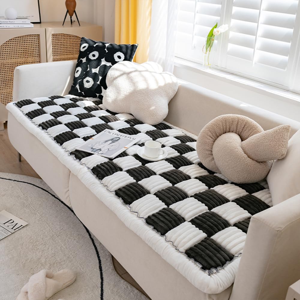 SIMILAR TO..Couch Cover for Dogs Washable, Sofa Cover Protector, Couch Covers for 3 Cushion Couch Sofa Pet Friendly, Soft, Non Slip (27.6 x 82.7 Inch, Black)