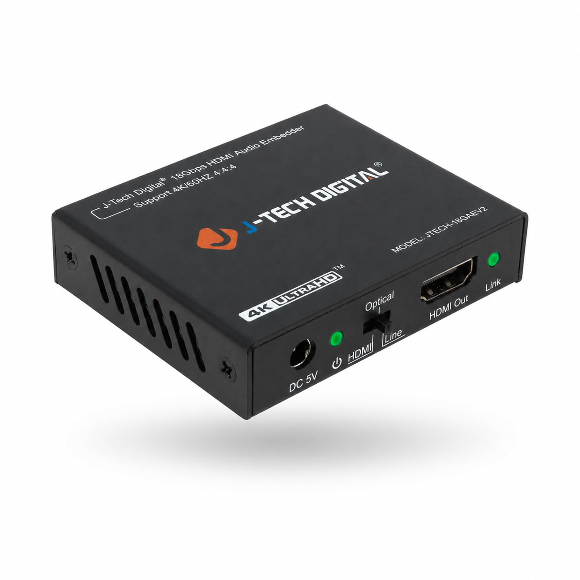 Insertor de audio HDMI 18 Gbps compatible con 4K 60Hz HDR y paso de señal CEC 8