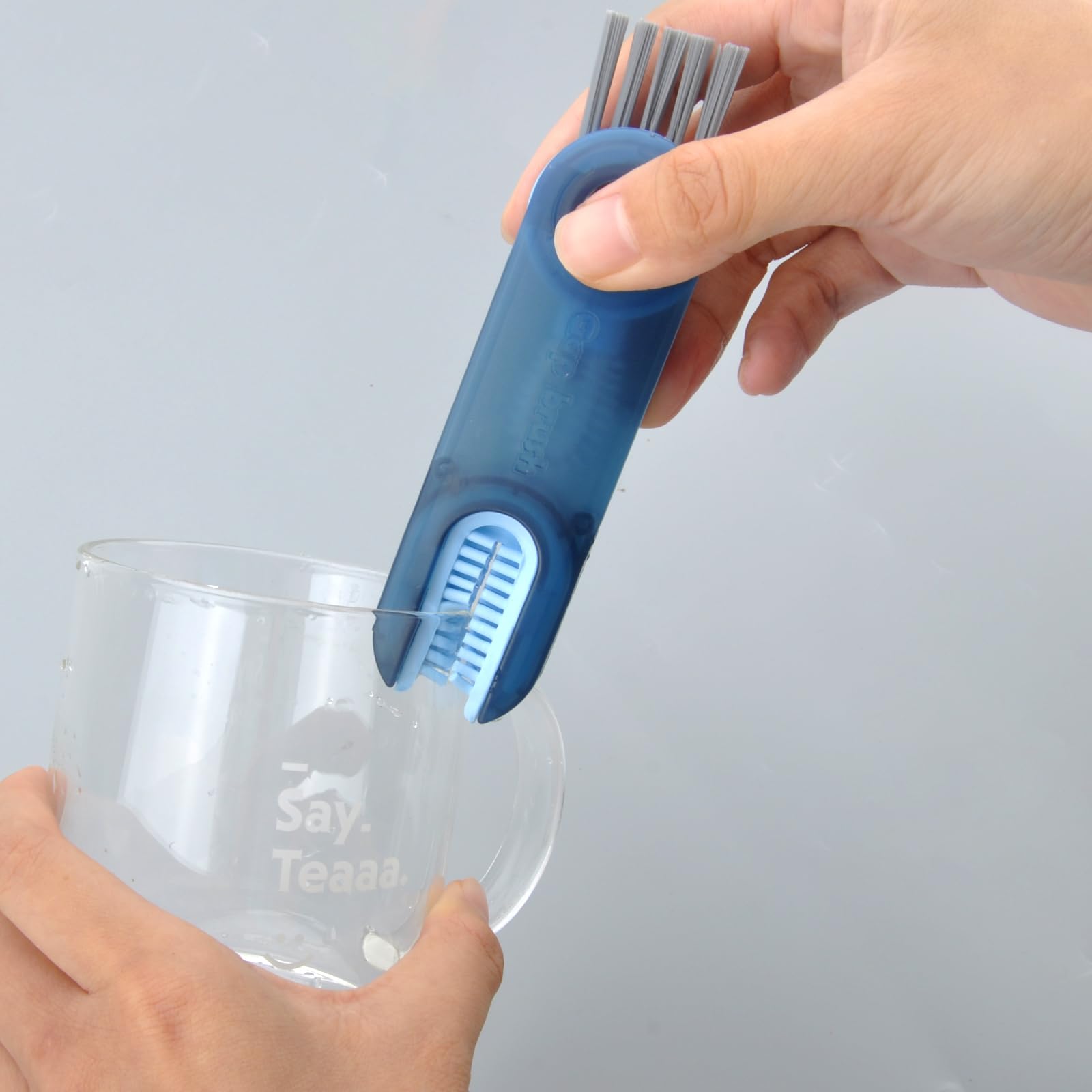 TNSLAND 3 cepillos de limpieza 3 en 1 para tapa de vasos, cepillo de limpieza multifuncional para limpiar botellas de agua, vasos térmicos y huecos de tapas