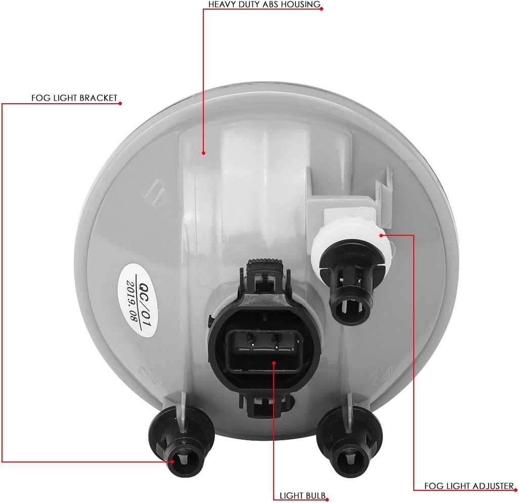 Auto Dynasty Front Bumper Driving Fog Lights Compatible with Silverado Colorado Tahoe Sierra Canyon Yukon 07-19, Driver and Passenger Side, Clear Lens