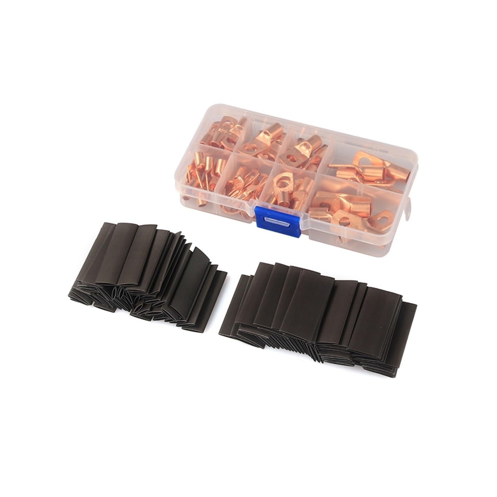 140pcs Sc6-25 Los terminales de las baterías de los lugs de los cables de cobre se fijan los conectores de alambre desnudo/soldado desnudo + tubo encogido