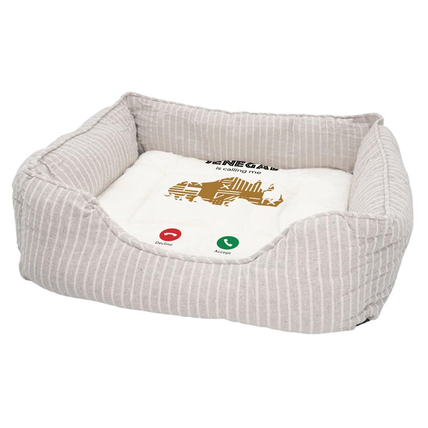 Couchage moelleux imprimé safari pour les siestes de votre chat dans le salon
