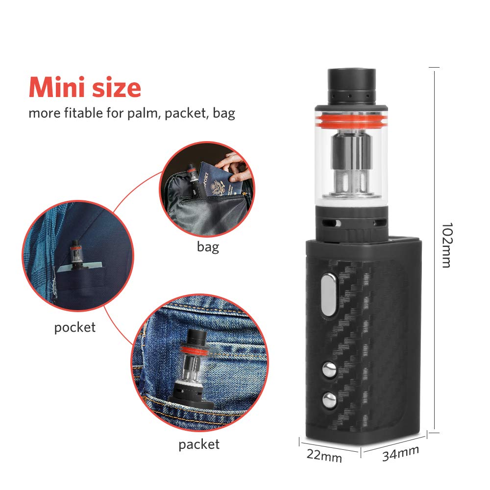 COV MV E Cigarette/E Shisha Starter Set, 40 W Mod Vape Steamer, Electric  Cigarette Kit, No Nicotine, Black : Amazon.de: Electronics & Photo