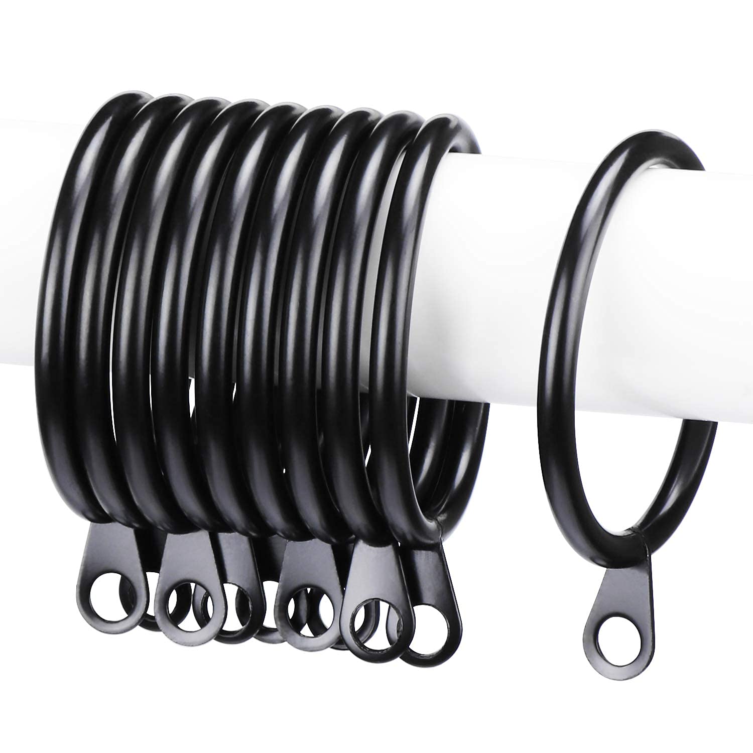 60 Pezzi Anelli per Tende in Metallo Anelli Bastone Tenda Anti Ruggine per Tenda Anelli Appesi per Tende e Canne, 37mm/38mm Diametro Interno