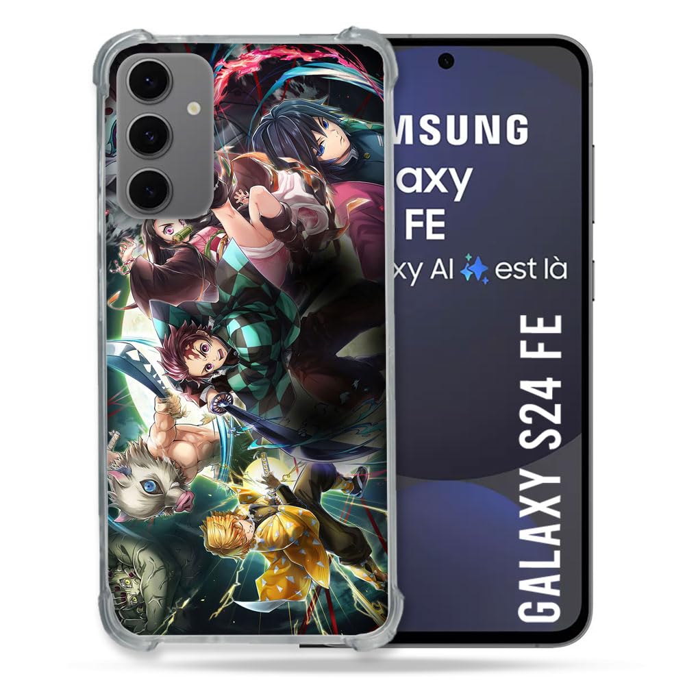 Cokitec Reinforced Case for Samsung Galaxy S24 FE Manga Demon Slayer Group