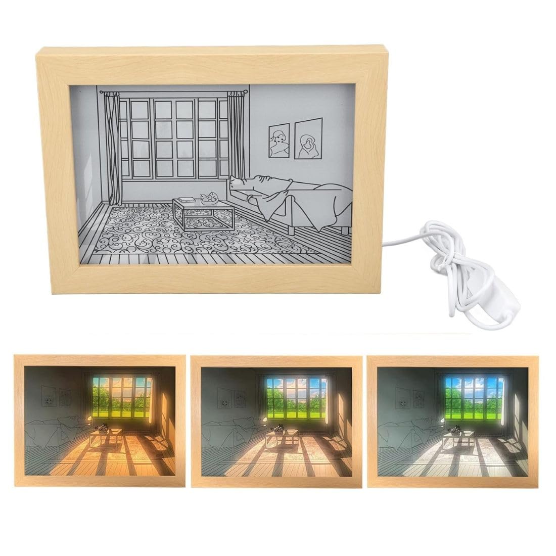 Buy EITHEO 3D LED Painting Photo Frame Reflecting Light for Wall 3