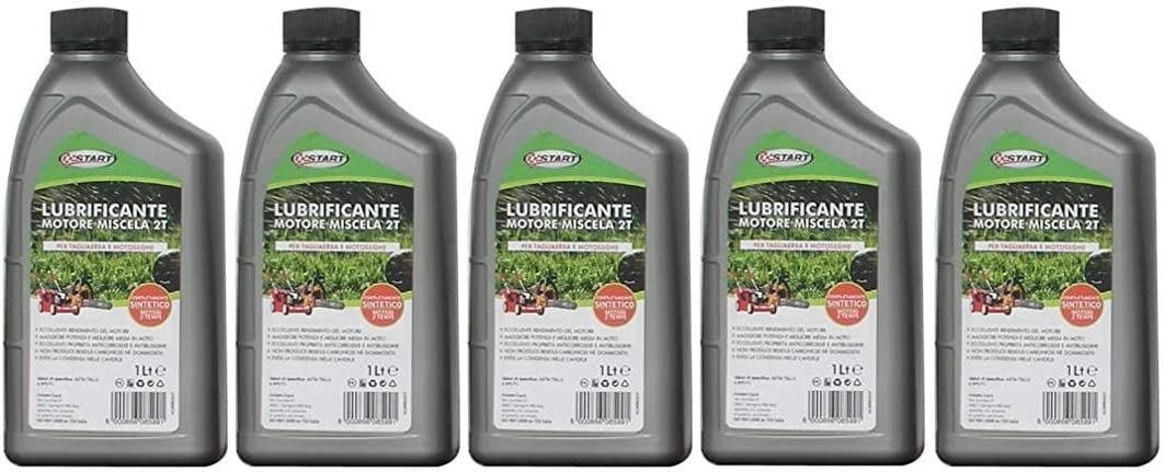 Set De 5 Lubricante Aceite Motor 2T Mezcla Full Synt 1L para Motosierras