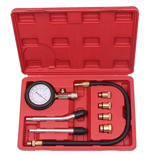 eoocvt Kit de comprobador de compresión de cilindro de motor de gasolina profesional de gasolina herramienta de calibre automotr