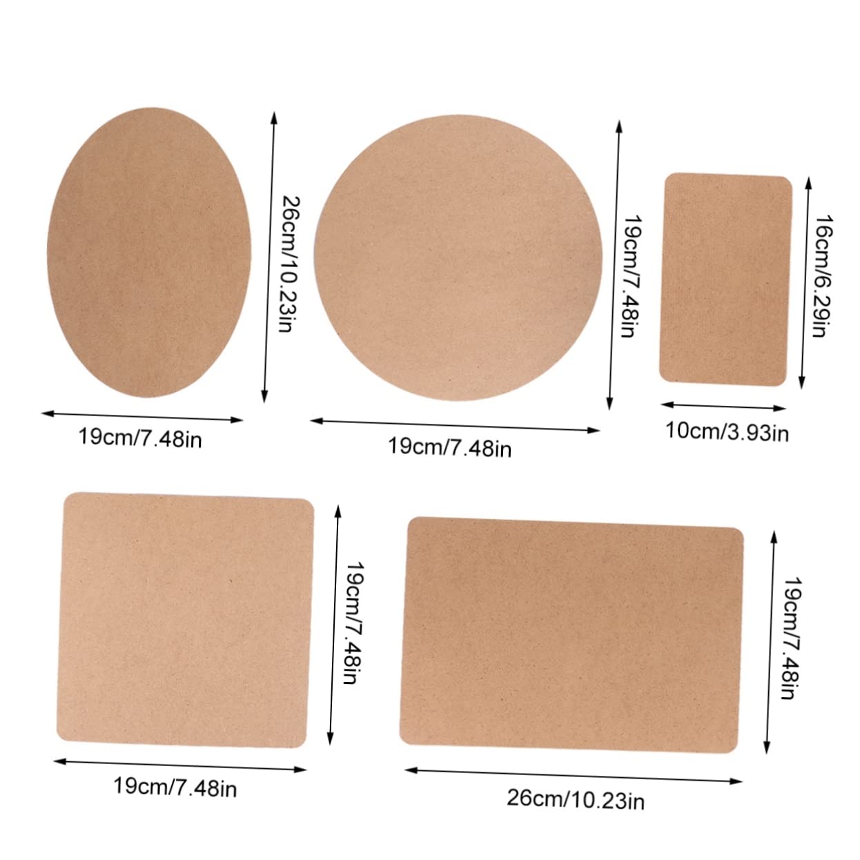 ARTIBETTER 5 Pcs DIY Model Base Plate Ultralight Cork Pad for High Density Board Handmade Wooden Base for Craft Projects and Crafting Surface