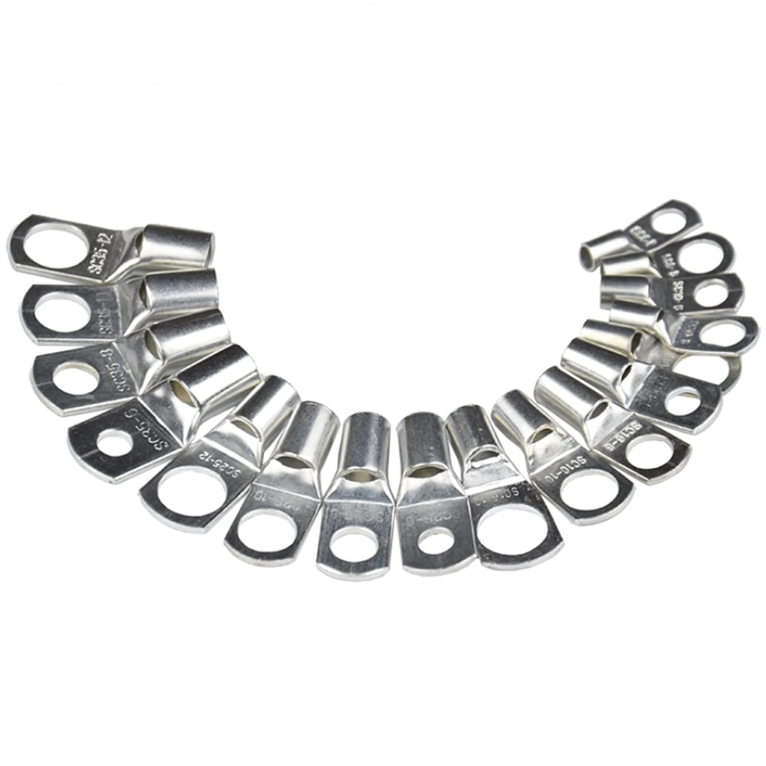 Ring Terminals, Ring Terminals 10/50Pcs SC Type Wire Nose Terminal Copper Hole Crimp Cable Connector(SC10-6,50Pcs)