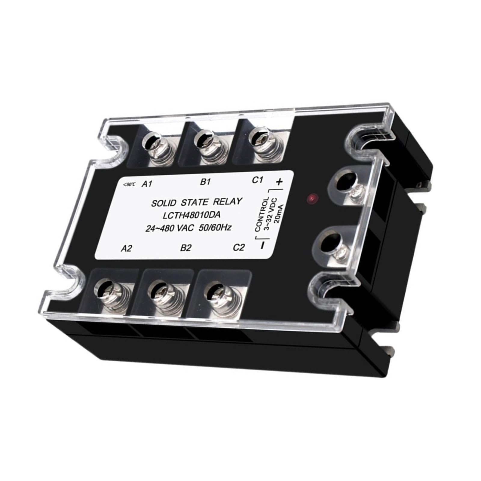 Relé de estado sólido trifásico, LCTH480 Módulo de relé de estado sólido trifásico SSR-10A 25A 40A 60A 100A 120A 150A 380V AC(DC-AC,150A)