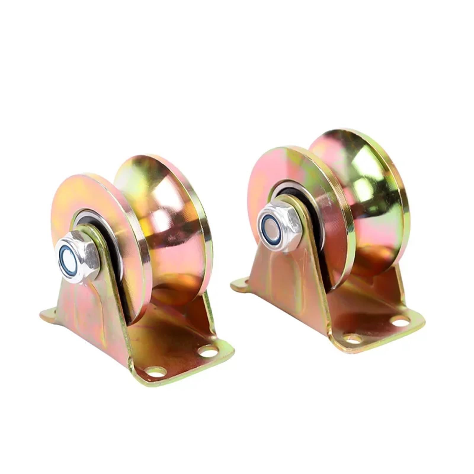 Puleggia con scanalatura, 1 pezzo a U, 2 rotelle rigide for carichi pesanti, for binario invertito, capacità di carico del cancello scorrevole 660 libbre (1 pezzo)(4pcs)