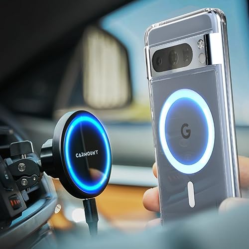 Miniatura 5 de ENCASED Funda magnética diseñada para Google Pixel 8 Pro, compatible con carga MagSafe y accesorios (transparente)