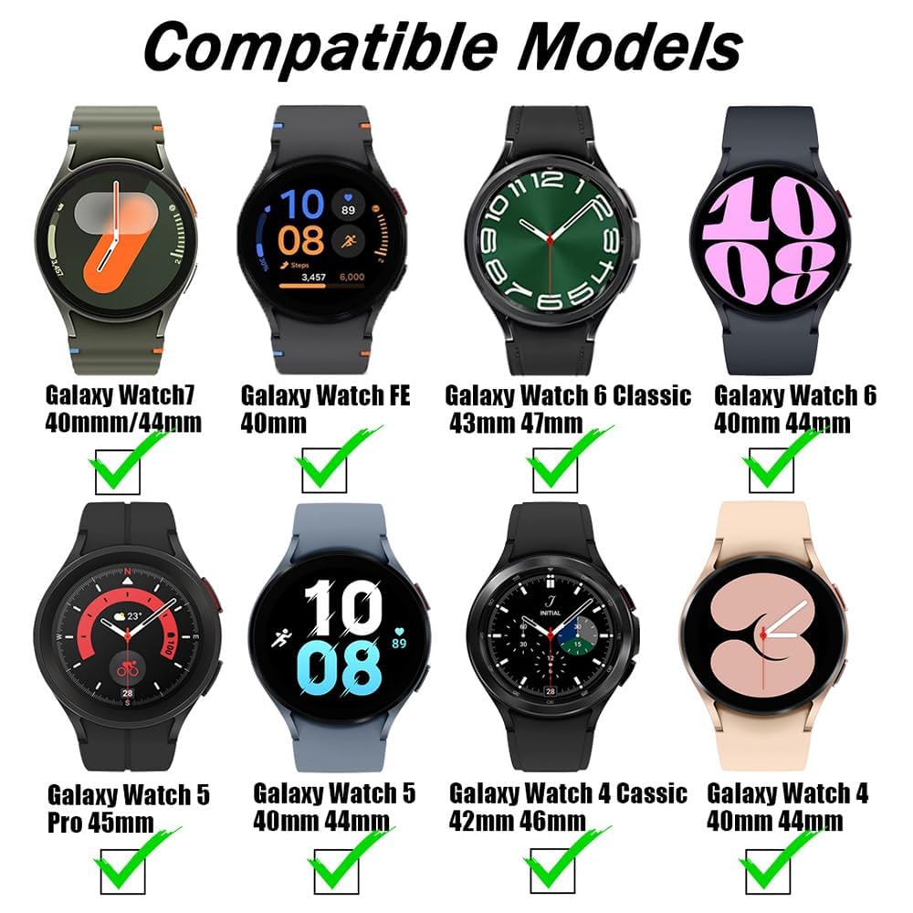 JDIME No Gaps Fascia intrecciata per Samsung Galaxy Watch 7 6 5 4 44mm 40mm/5 pro braccialetto magnetico per Galaxy watch6 watch4 classic 47 43 cinturino