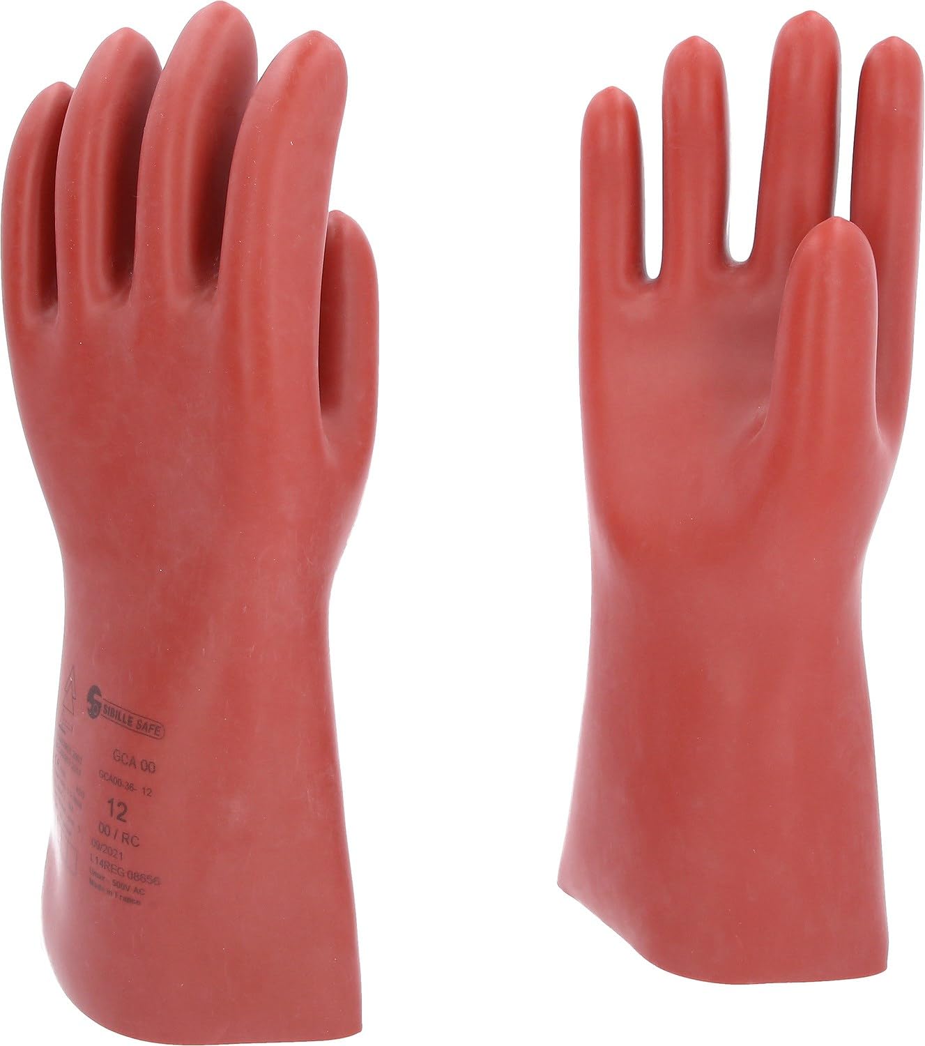 KS Tools 117.0086 Elektriker-Schutzhandschuh mit mechanischem- und Wärmeschutz | Größe 12 | Klasse 00 [500 V] | rot