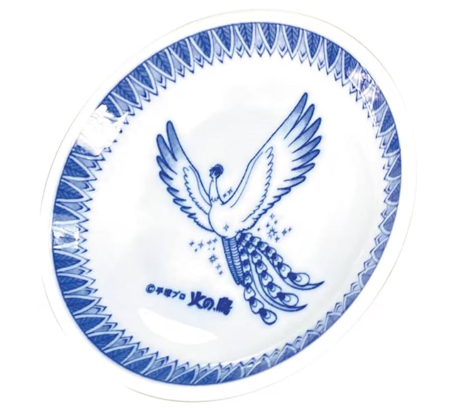 希少！　手塚治虫　火の鳥　皿 手塚治虫シリーズ銘々皿（12.8cm） 火の鳥 皿立て付き