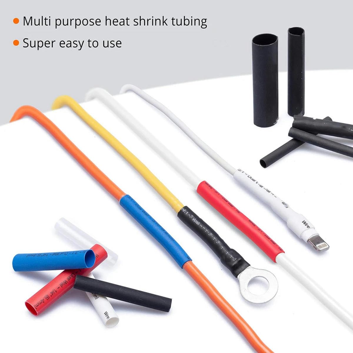 Kit de tubos termorretráctiles, tubo termorretráctil, paquete surtido, aislamiento diy para cables, envoltura retráctil, 328 Uds. En caja