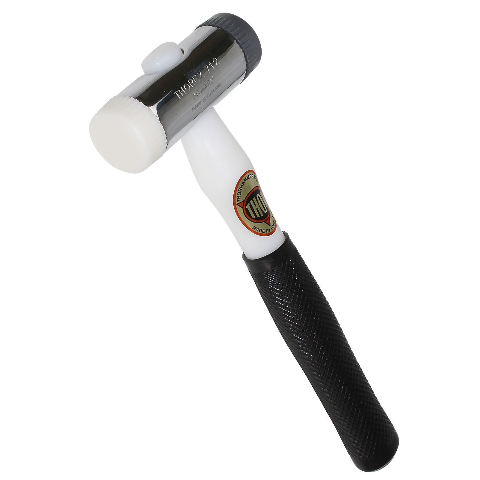 White/Grey Thor Glazing Hammer Soft/Medium/Hard Nylon Face 38mm UPVC Window Bead Mallet THO712