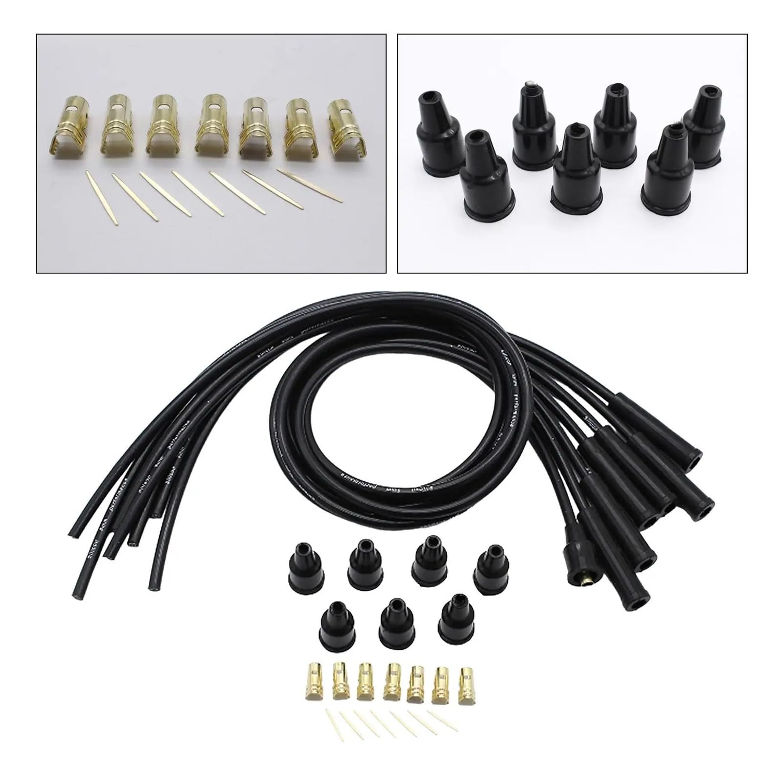 Cavi Candela in Silicone da 8 mm, Professionali e Facili da Usare, Accessori di Ricambio per Auto Classiche a 6 cilindri.
