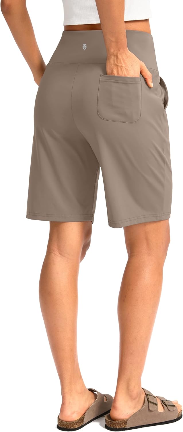  Women's Bermuda Lon Shorts with Pockets 9"/7"/5" Hih Waisted Shorts for Women Walkin Athletic Workout thumbnail