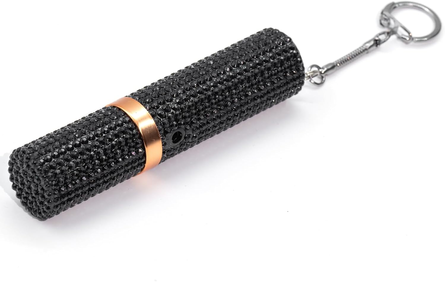 Stun Gun for Girls Self Protection-Lipstick Stun Gun Lined in Diamonds,Mini Stun Weapons with Keychain and LED Flashlight,Discreet and Highly effective Girls Self Protection Gun with Rechargeable Battery